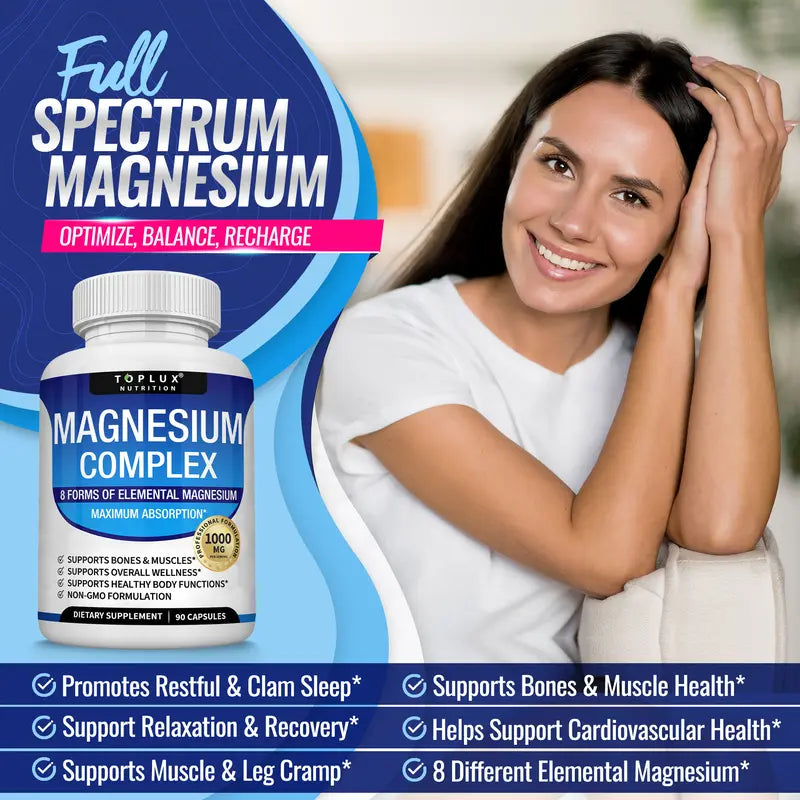 Toplux Magnesium Complex 1000mg Supplement - Image 3